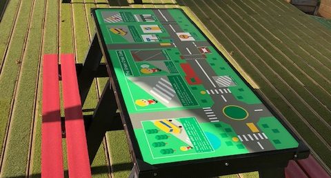 Outdoor games benches